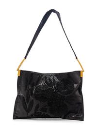 Fendi Black Snakeskin Beaded Bag