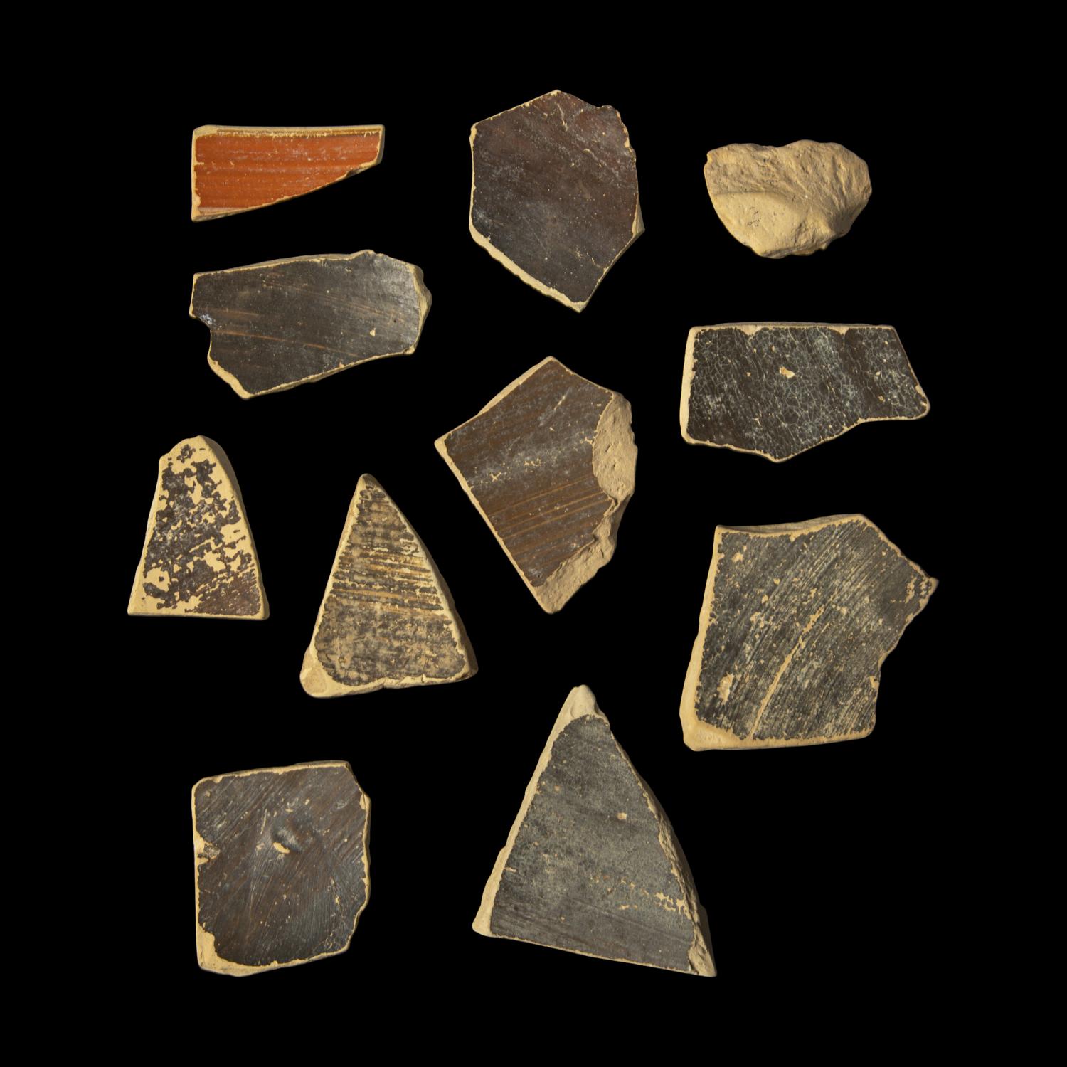 Eleven Corinthian Black-Figured Vase Fragments with Animals