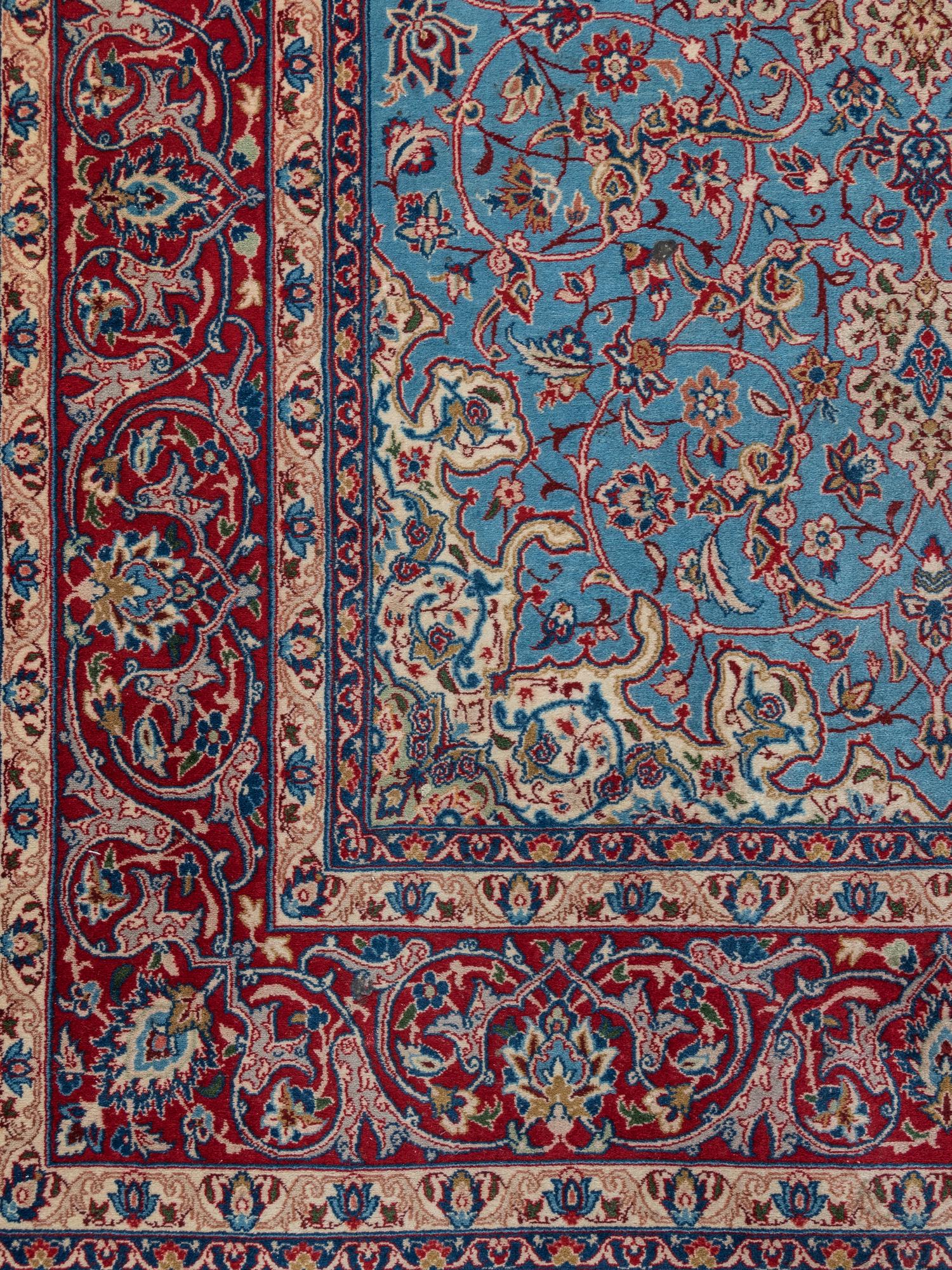 A Signed Isfahan Wool Rug
