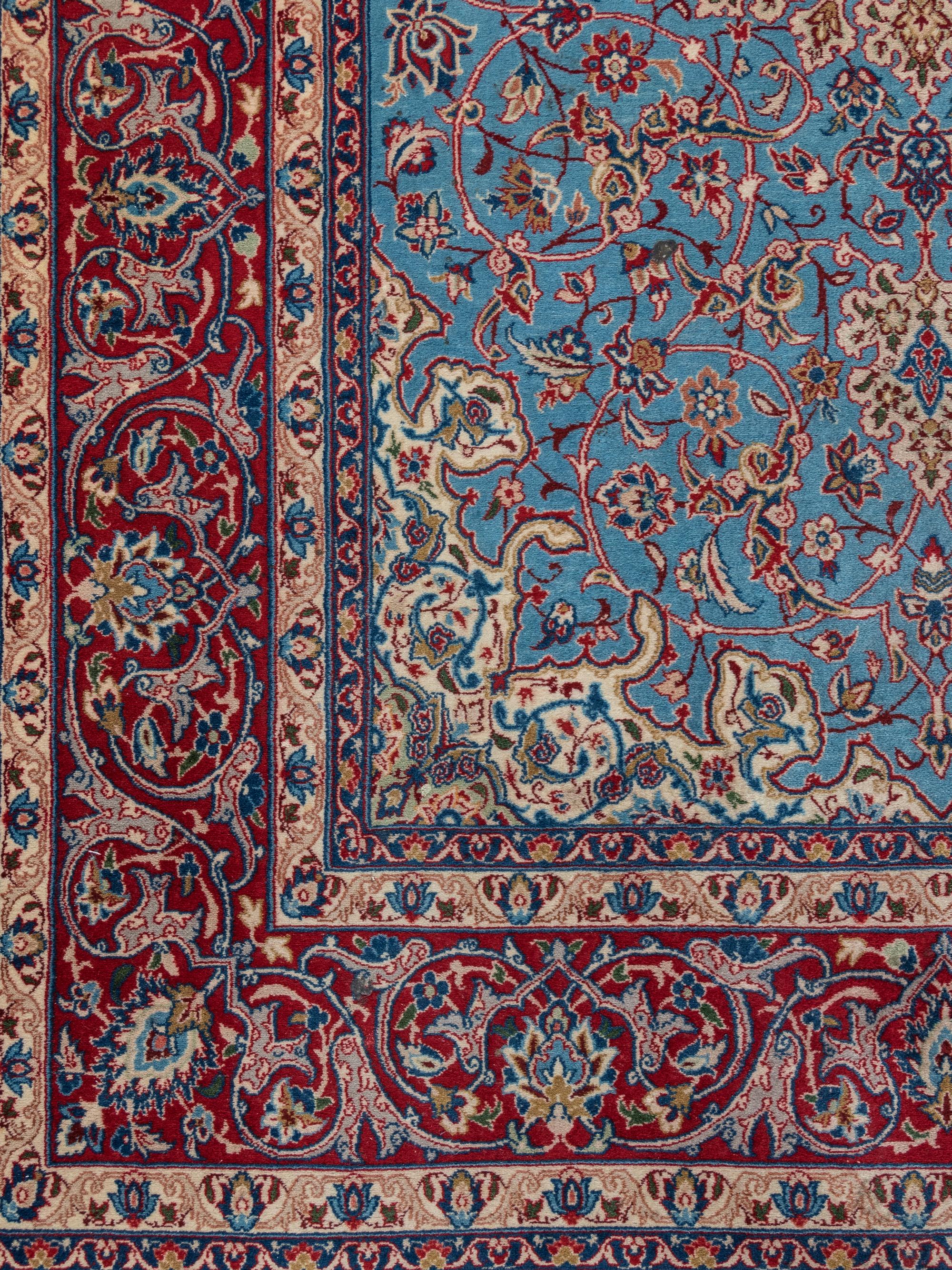 A Signed Isfahan Wool Rug