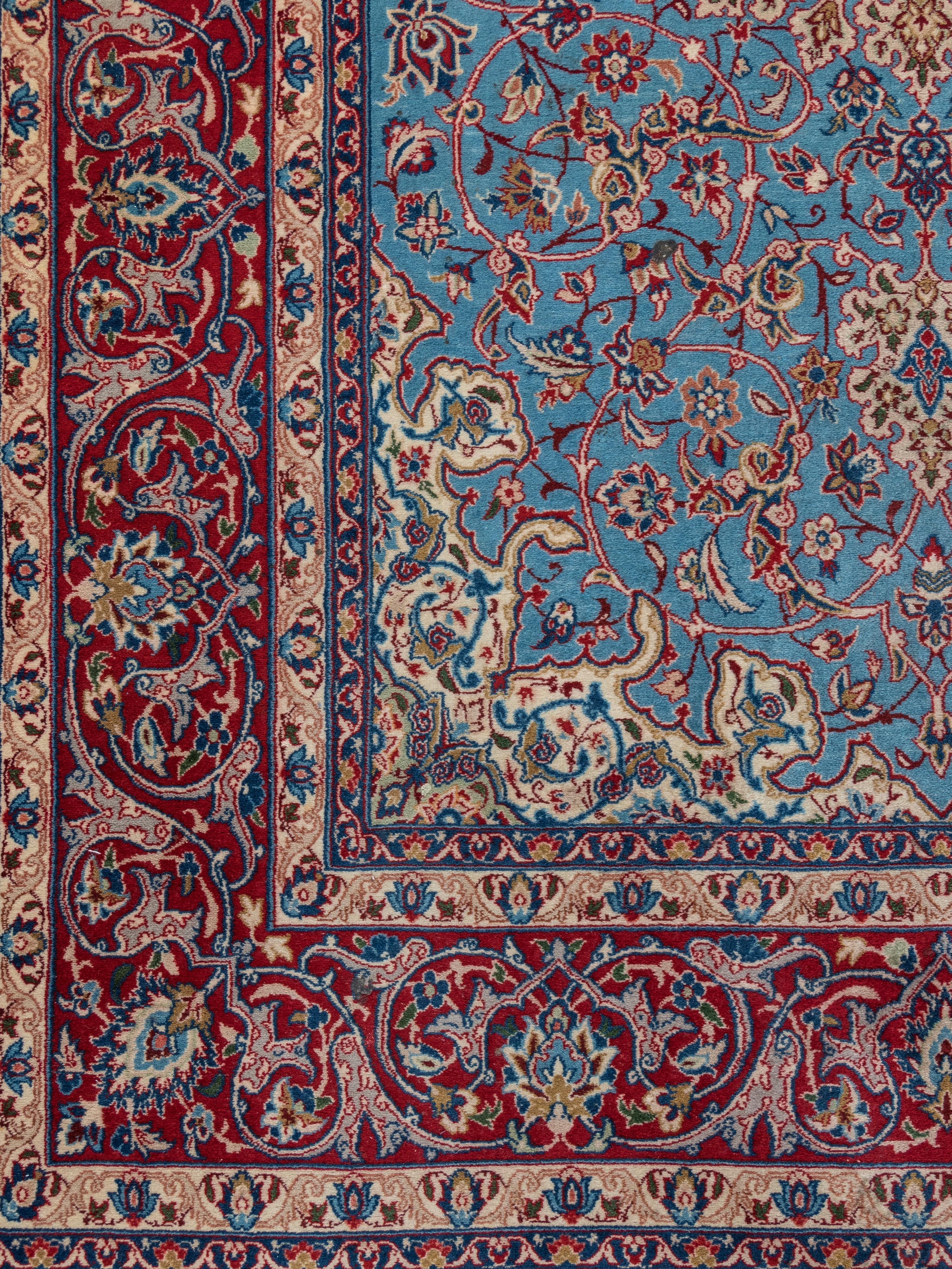 A Signed Isfahan Wool Rug