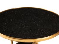 A Pair of Empire Style Gilt Bronze and Granite Side Tables