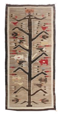 A Navajo Corn Plant Figure Weaving 39 x 75 inches.