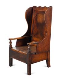 An English Oak Lambing Chair
