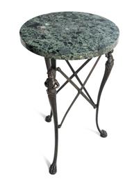 A French Bronze Marble-Top Side Table