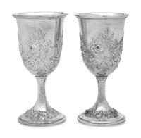 A Pair of S. Kirk and Son Silver Goblets
