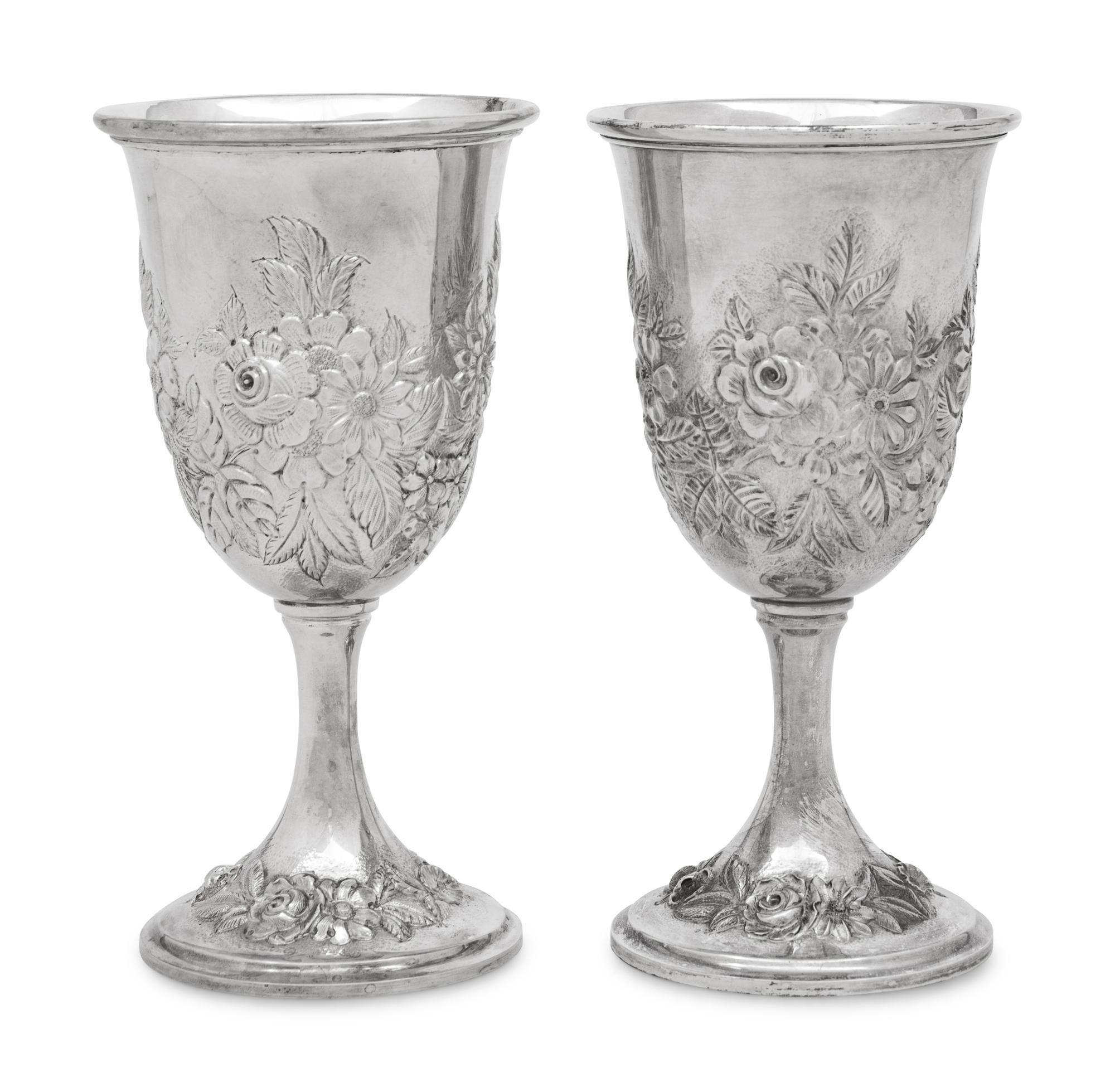 A Pair of S. Kirk and Son Silver Goblets