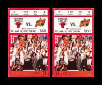 A Collection of 13 Chicago Bulls Michael Jordan Last Dance Era 1996-97 Regular Season and Playoff Tickets and Stubs