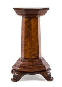 An Edwardian Mahogany Pedestal Height 29 inches. — LATE 19TH CENTURY