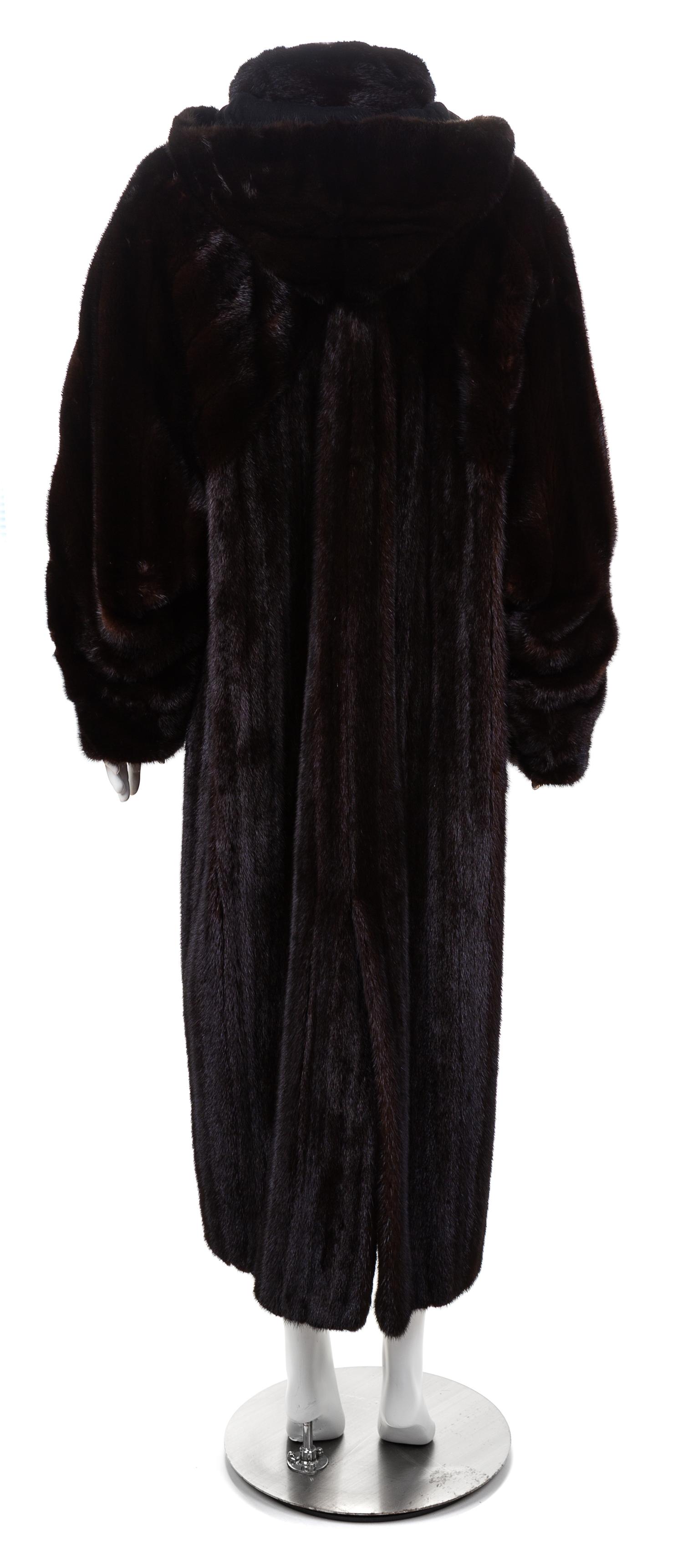 A Fendi Ranch Mink with Hood, No size.