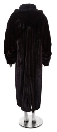 A Fendi Ranch Mink with Hood, No size.