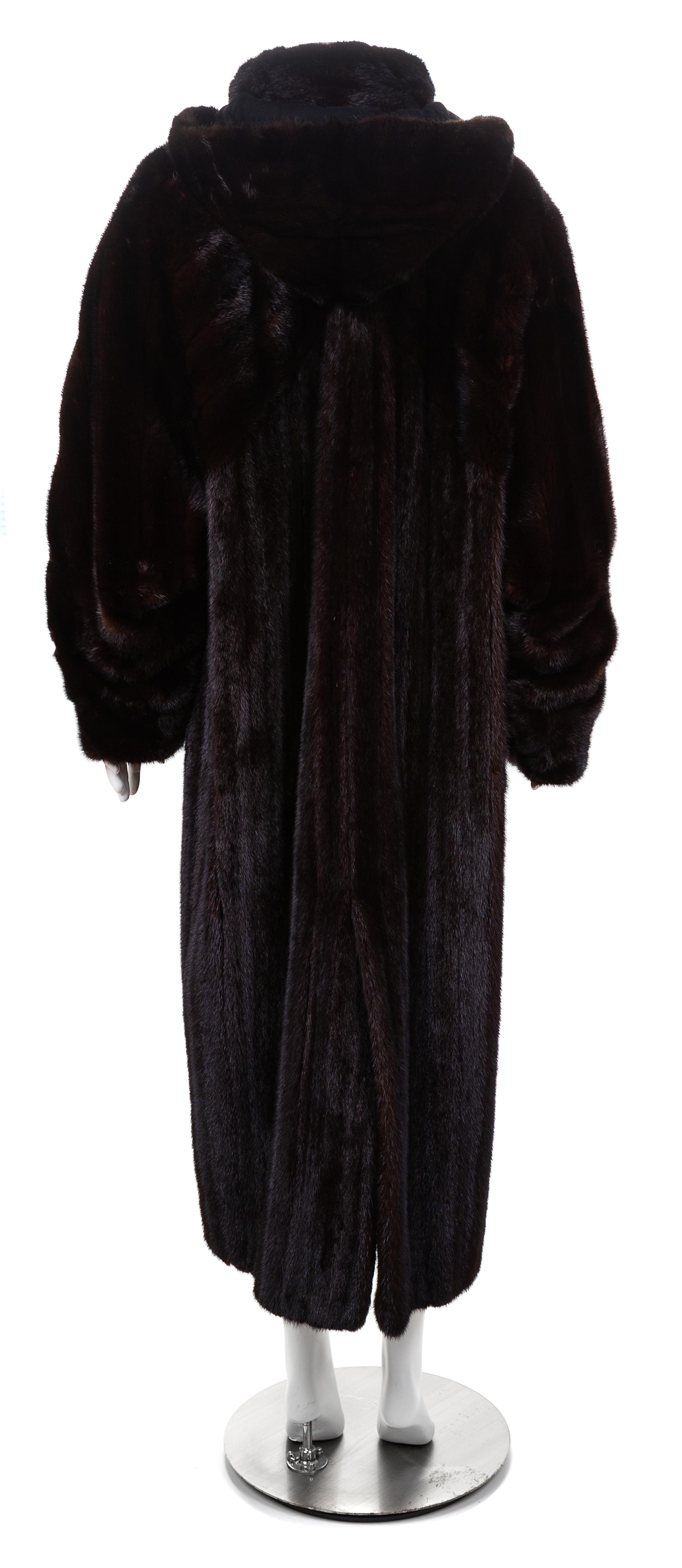 A Fendi Ranch Mink with Hood, No size.