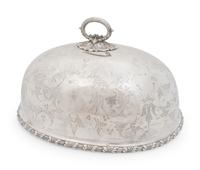 A Victorian Silverplate Domed Cover — 19TH CENTURY