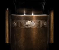 Two Japanese Mixed Metal Flower Pots, Usubata
