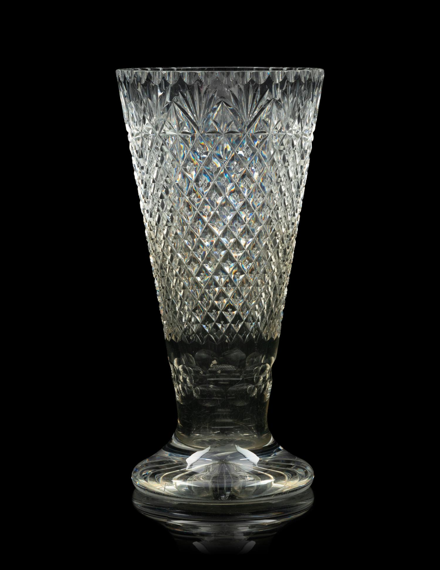 Three Cut Glass Vases