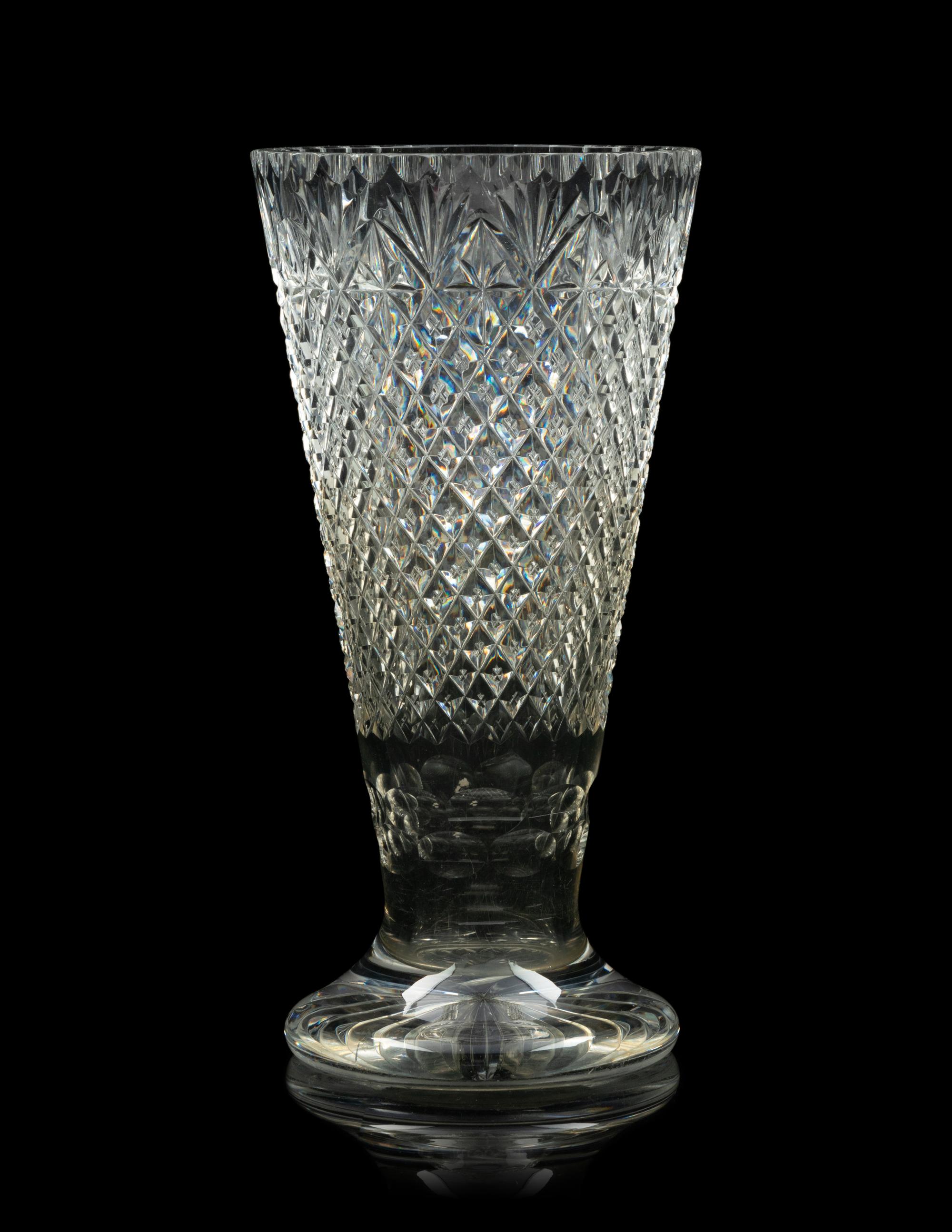 Three Cut Glass Vases