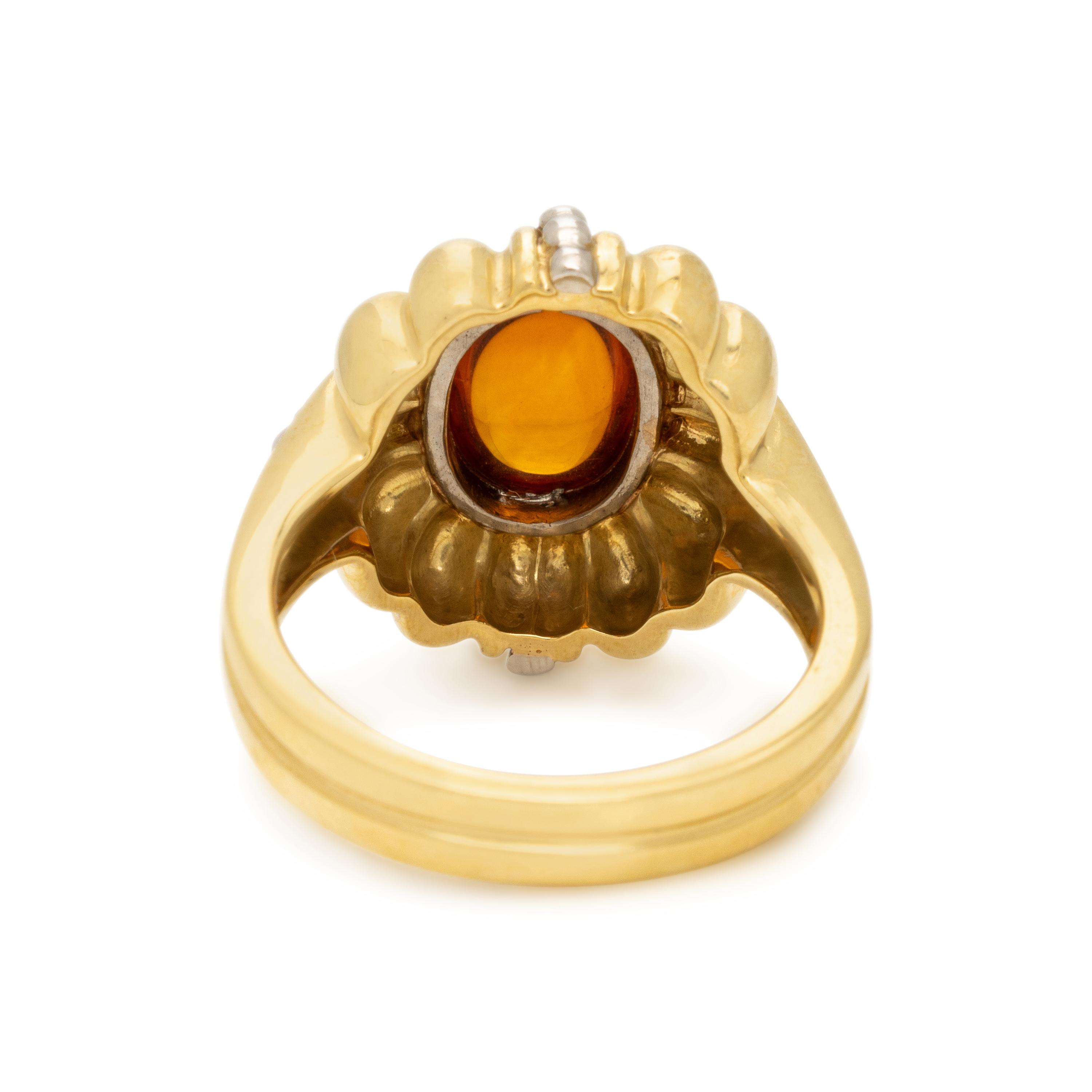 Lagos, 'Caviar', Citrine, Yellow Gold, and Platinum Ring