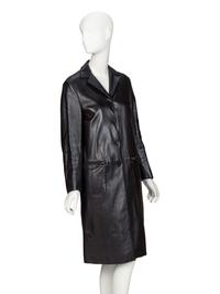 Prada, Black Leather Coat