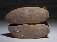 Seneca Quilled and Beaded Hide Moccasins
