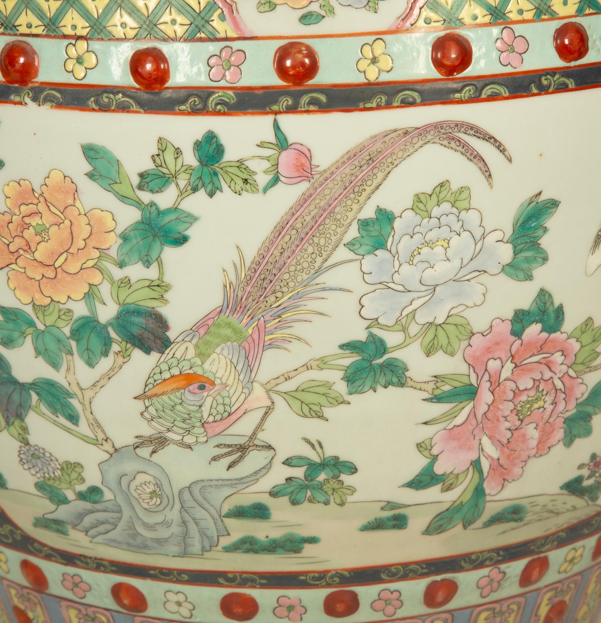 Two Chinese Export Famille Rose Porcelain Fishbowls