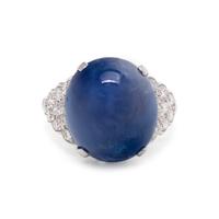 BURMESE SAPPHIRE AND DIAMOND RING