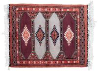 Two Wool Prayer Rugs Largest 2 feet x 1 foot 7 inches.