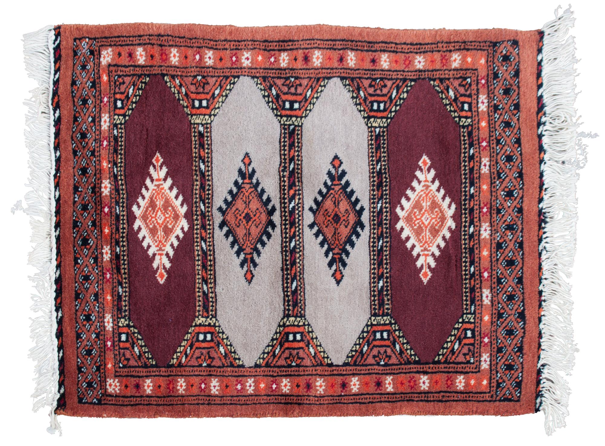 Two Wool Prayer Rugs Largest 2 feet x 1 foot 7 inches.