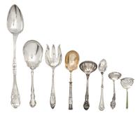 A Group of Eight American Silver Table Articles, ,