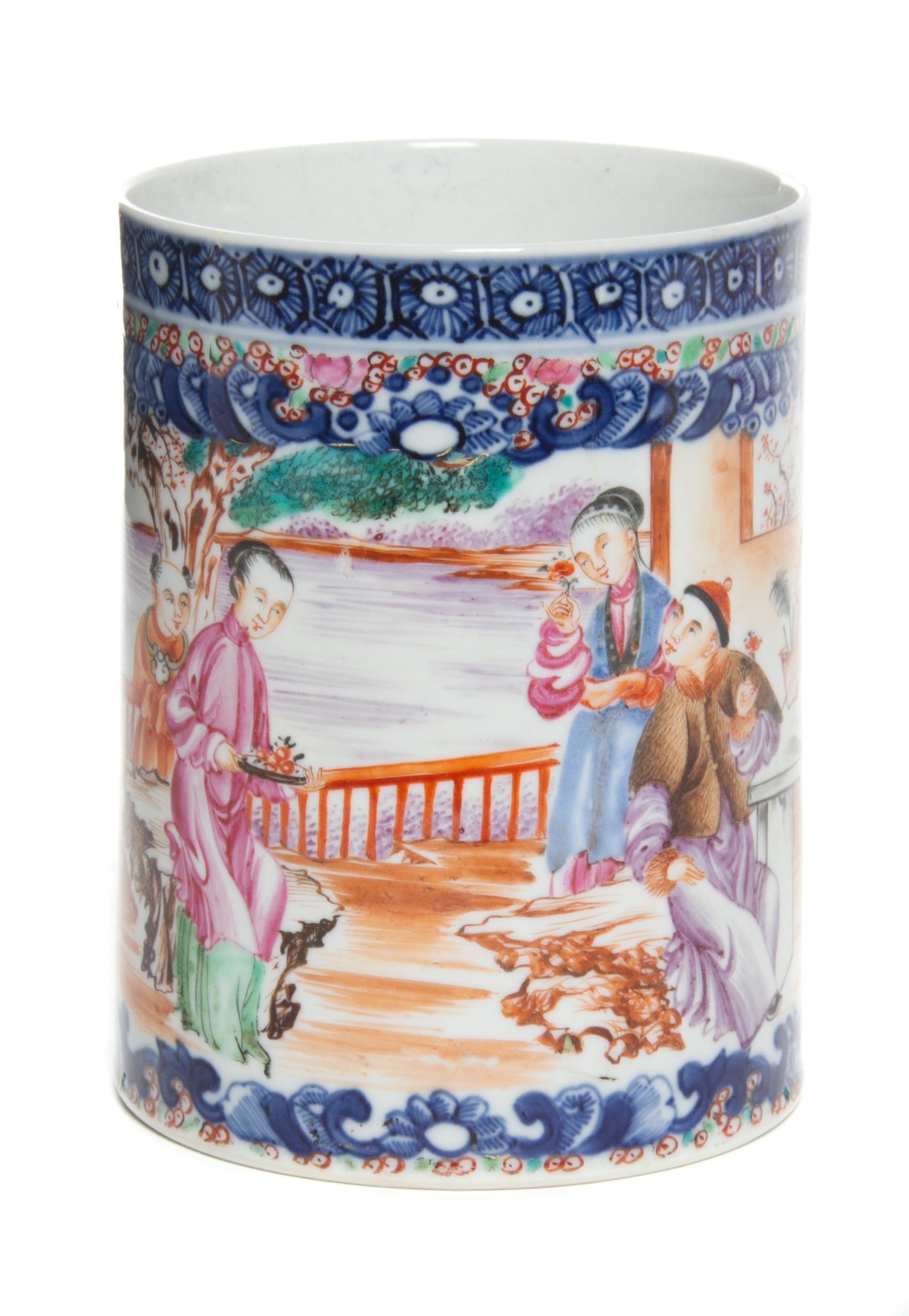 A Chinese Export Porcelain Mug Height 4 5/8 inches. — LATE 18TH CENTURY