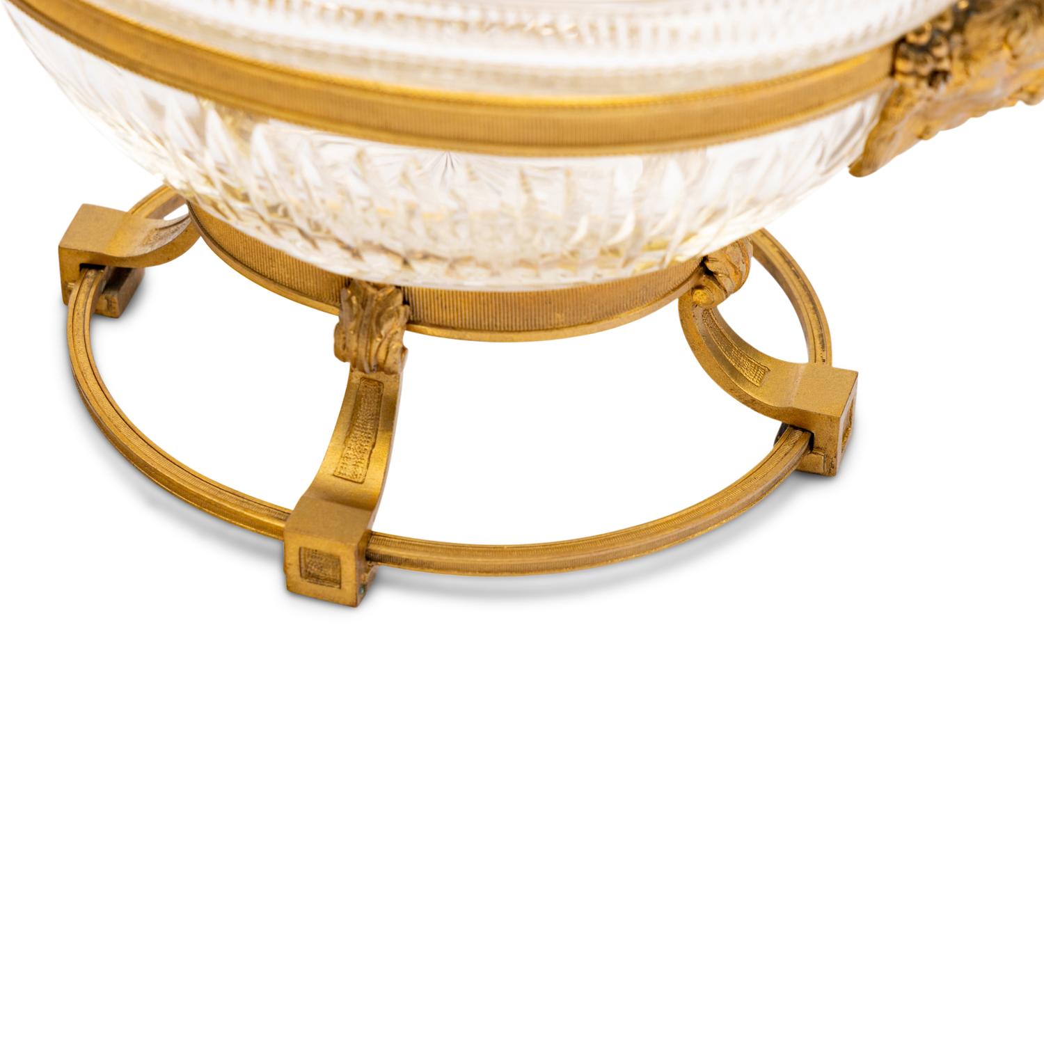 A French Gilt Bronze and Cut Glass Center Bowl