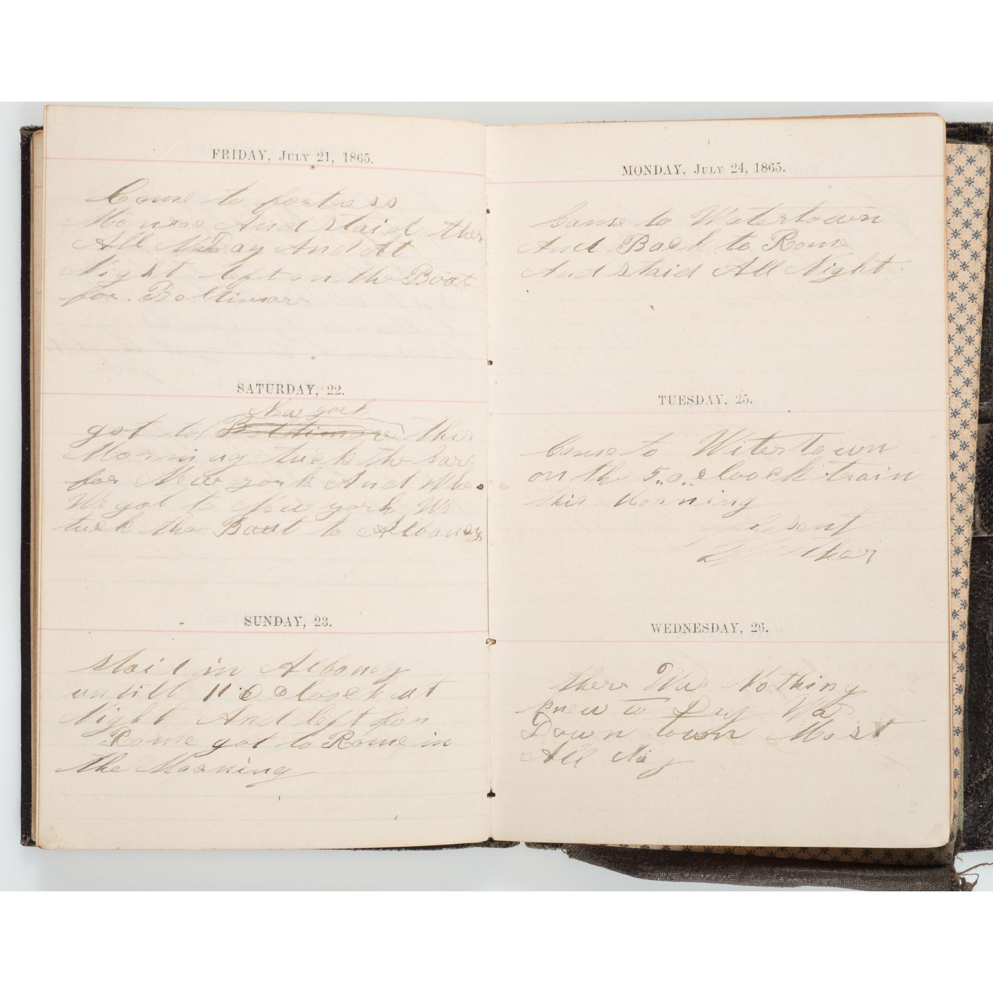 Civil War Diary of Thomas Mains, 33rd Independent Battery, Light Artillery, NYSV