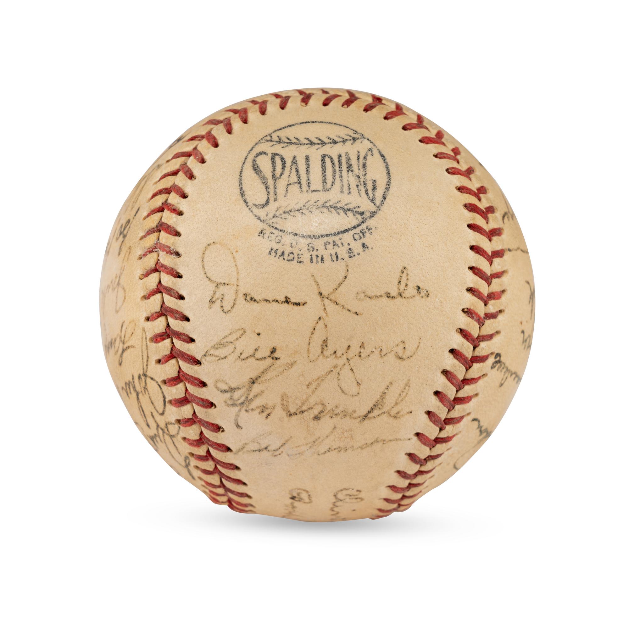A 1948 New York Giants Team Signed Autograph Baseball