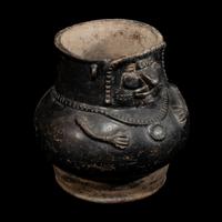 A Tairona Blackware Effigy Vessel