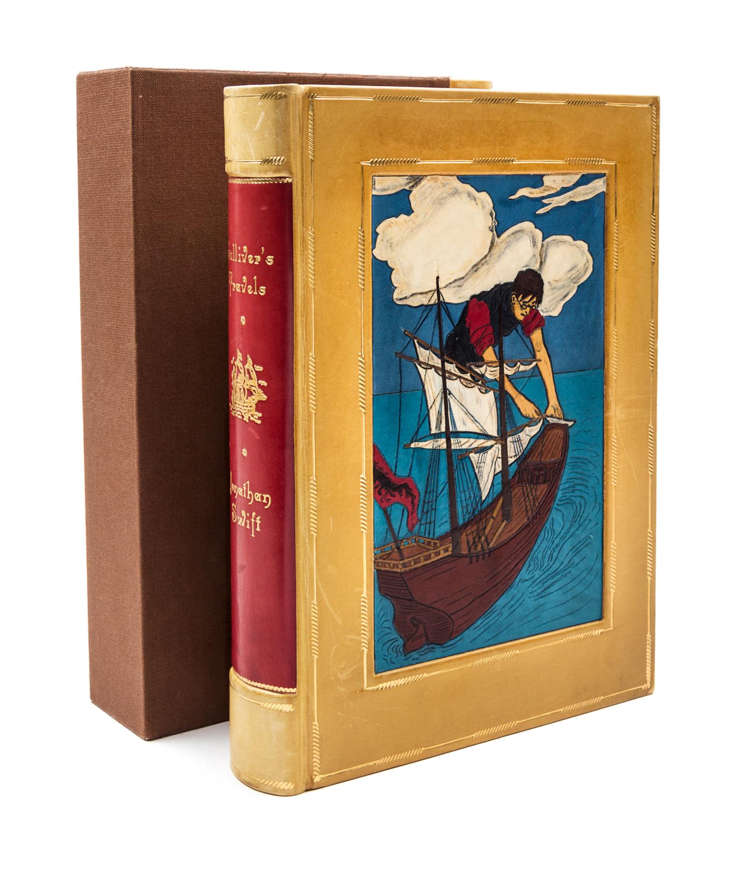 (WEITZ-COLEMAN; RACKHAM, ARTHUR) SWIFT, JONATHAN. Gulliver's Travels. London, 1909. Finely bound by Herbie Weitz.