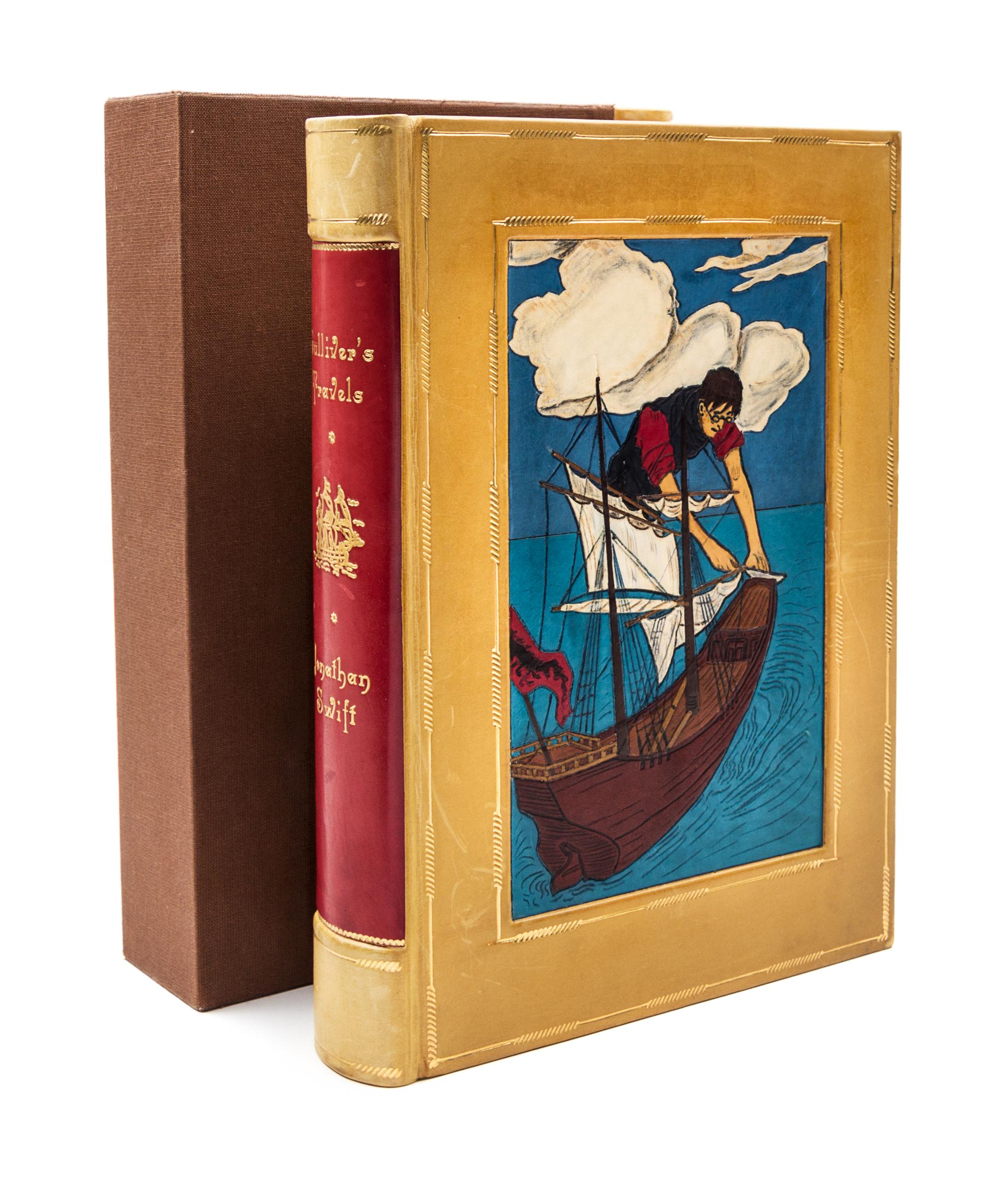 (WEITZ-COLEMAN; RACKHAM, ARTHUR) SWIFT, JONATHAN. Gulliver's Travels. London, 1909. Finely bound by Herbie Weitz.
