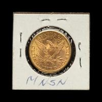 An 1886-S Liberty Head $5 Gold Coin