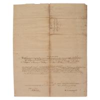 [AFRICAN AMERICANA]. "A List of the Crew On Board the Schooner Sidney of Baltimore." Custom House, Baltimore. 4 February 1813.