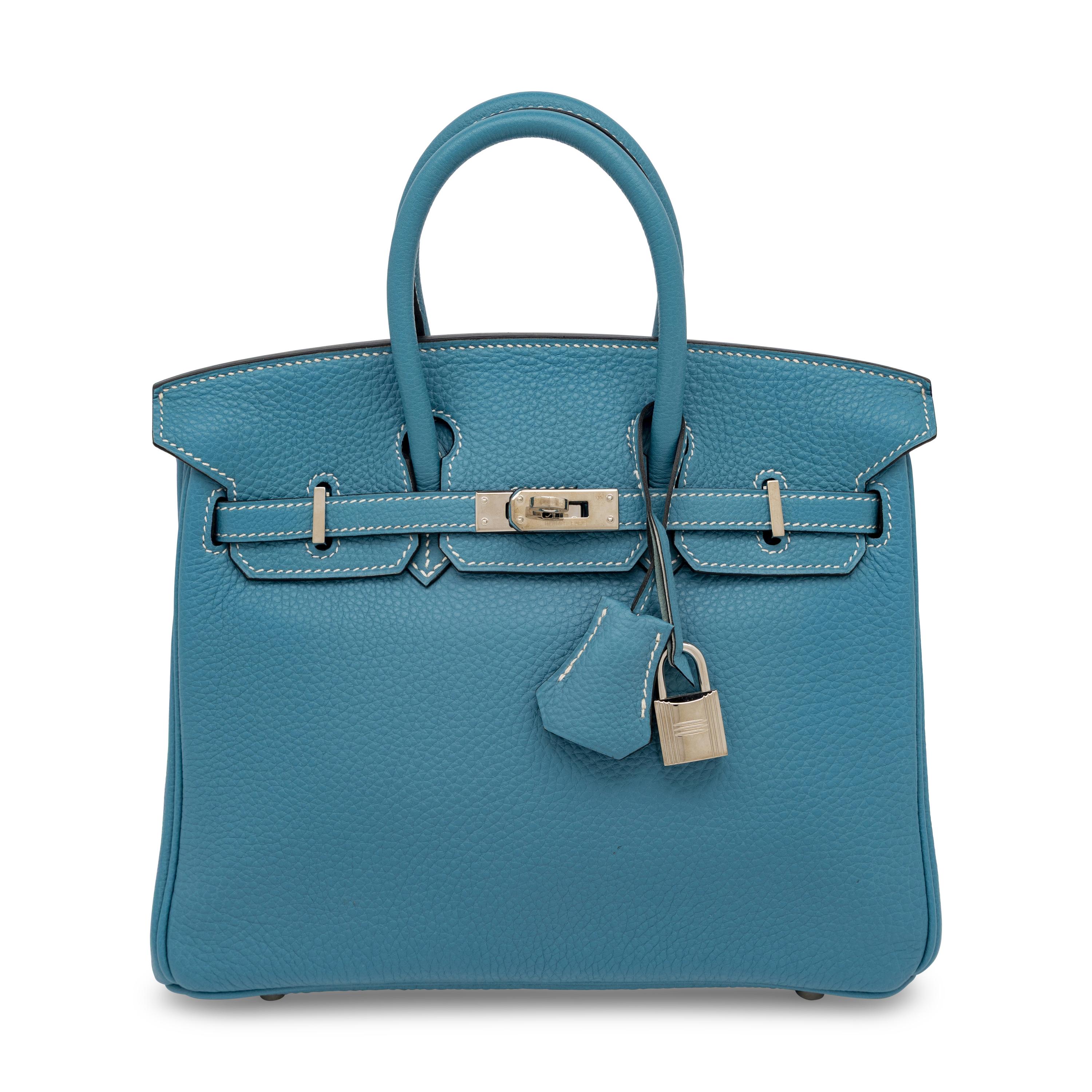 Hermès, Birkin 25 in Bleu Jean Togo