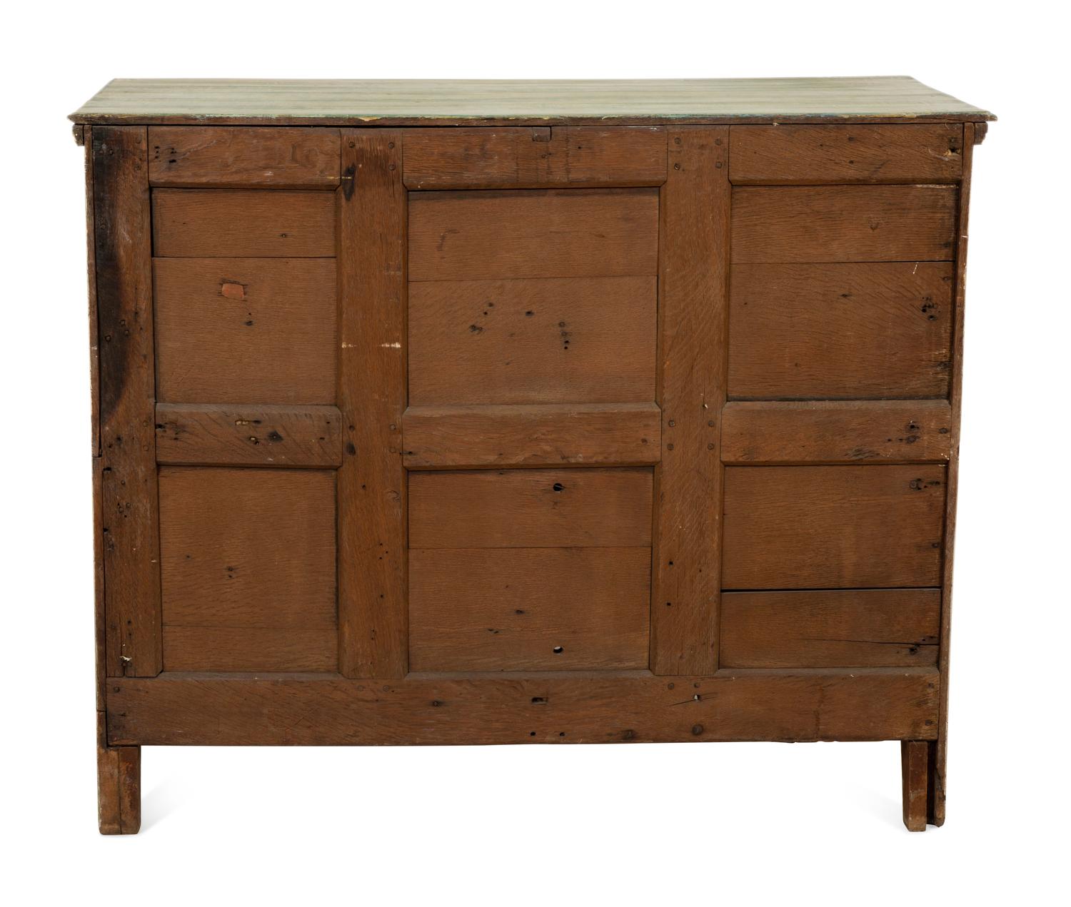 A North European Neoclassical Blue-Painted Commode