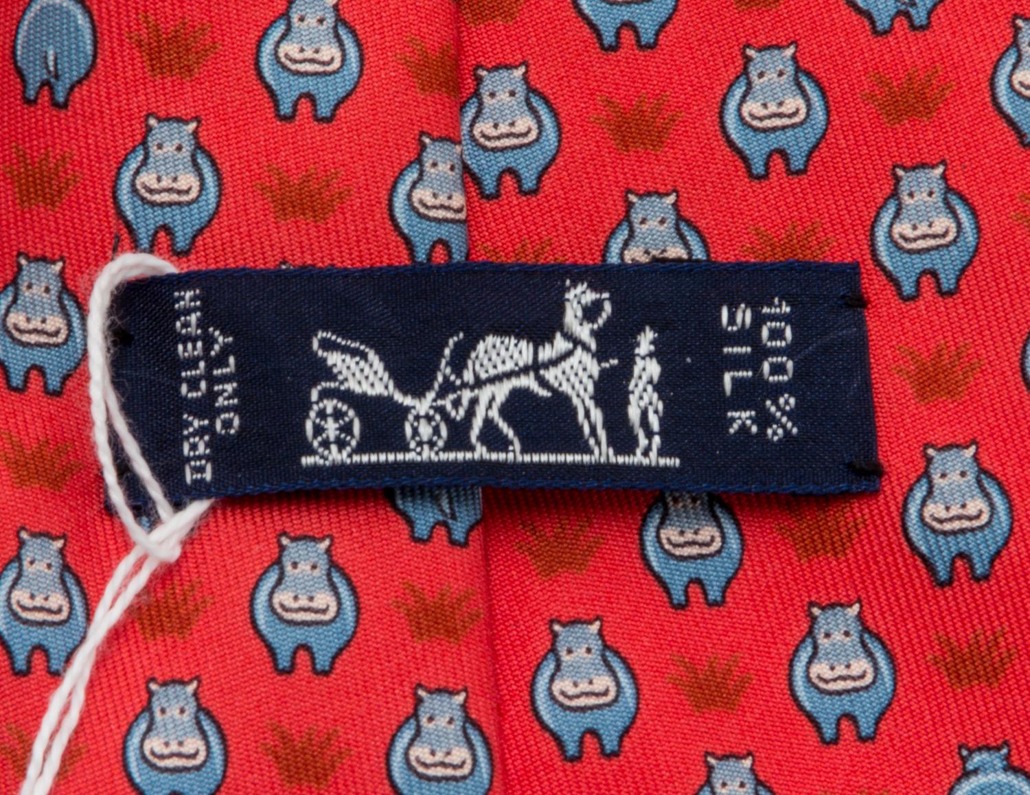 A Pair of Hermes Silk Neckties,