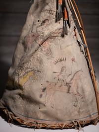 Sioux Painted Hide Model Tipi