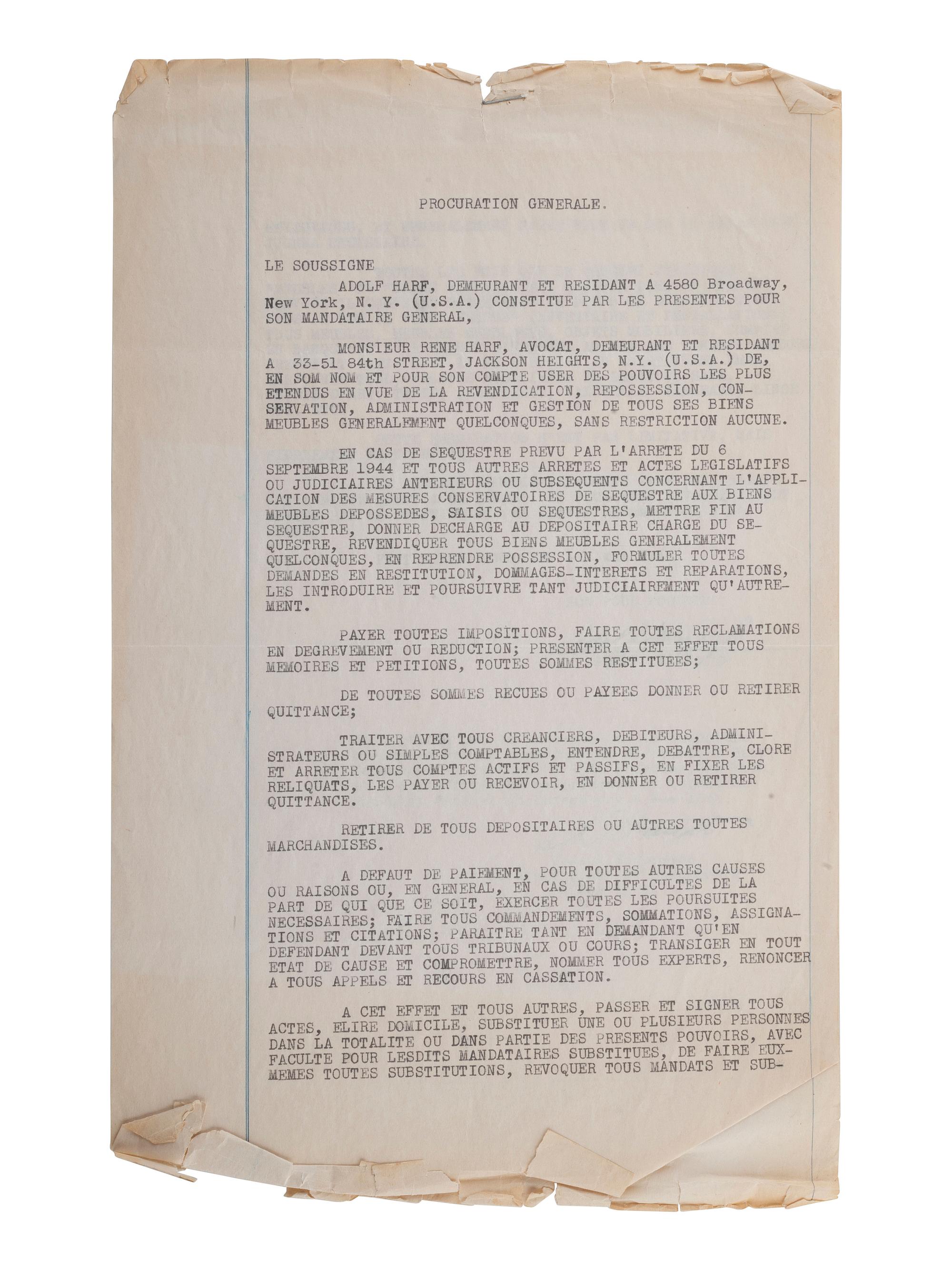 [WORLD WAR II]. Sergeant Frederic H. Harf archive incl. photographs and Holocaust-related documents