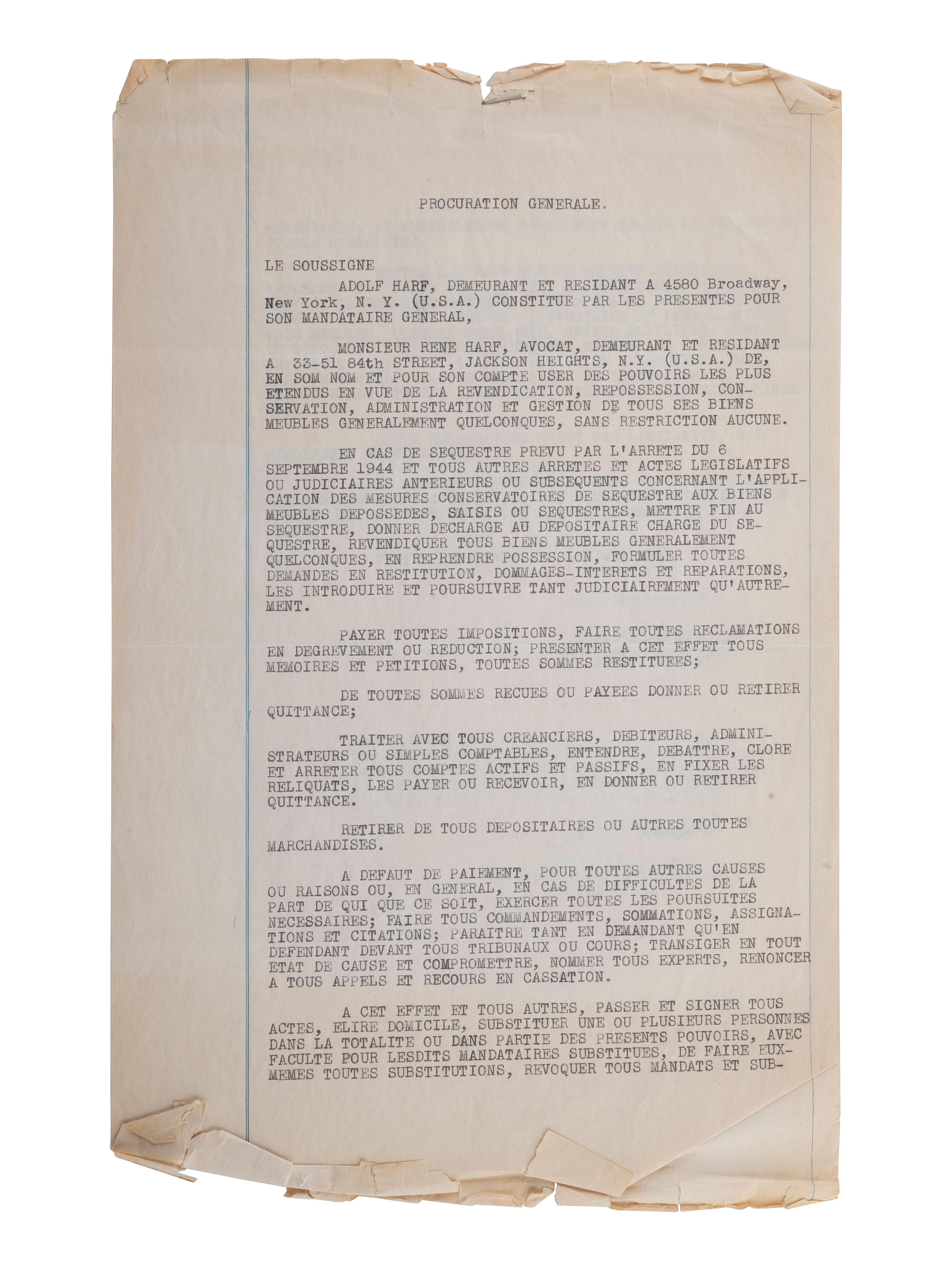 [WORLD WAR II]. Sergeant Frederic H. Harf archive incl. photographs and Holocaust-related documents