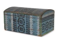 A Wallpaper Covered Dome-Top Bride's Box