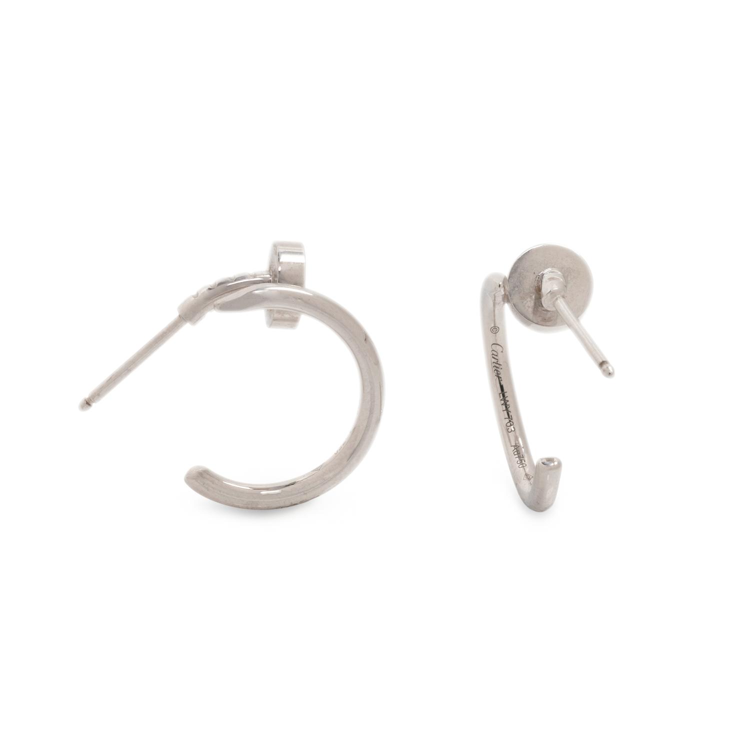 CARTIER, WHITE GOLD 'JUSTE UN CLOU' EARRINGS
