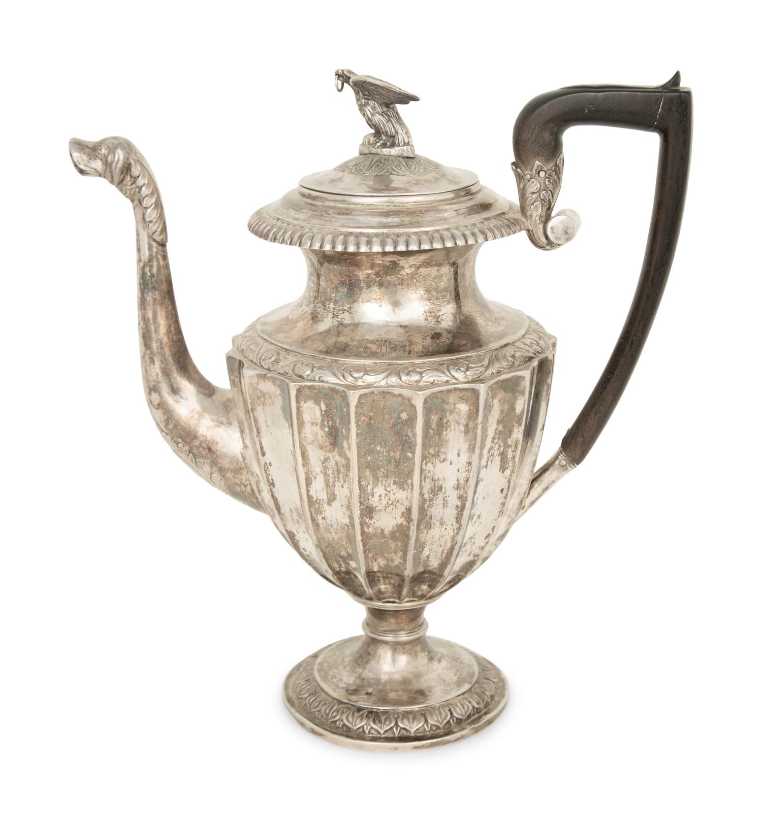 A Danish Silver Coffee Pot