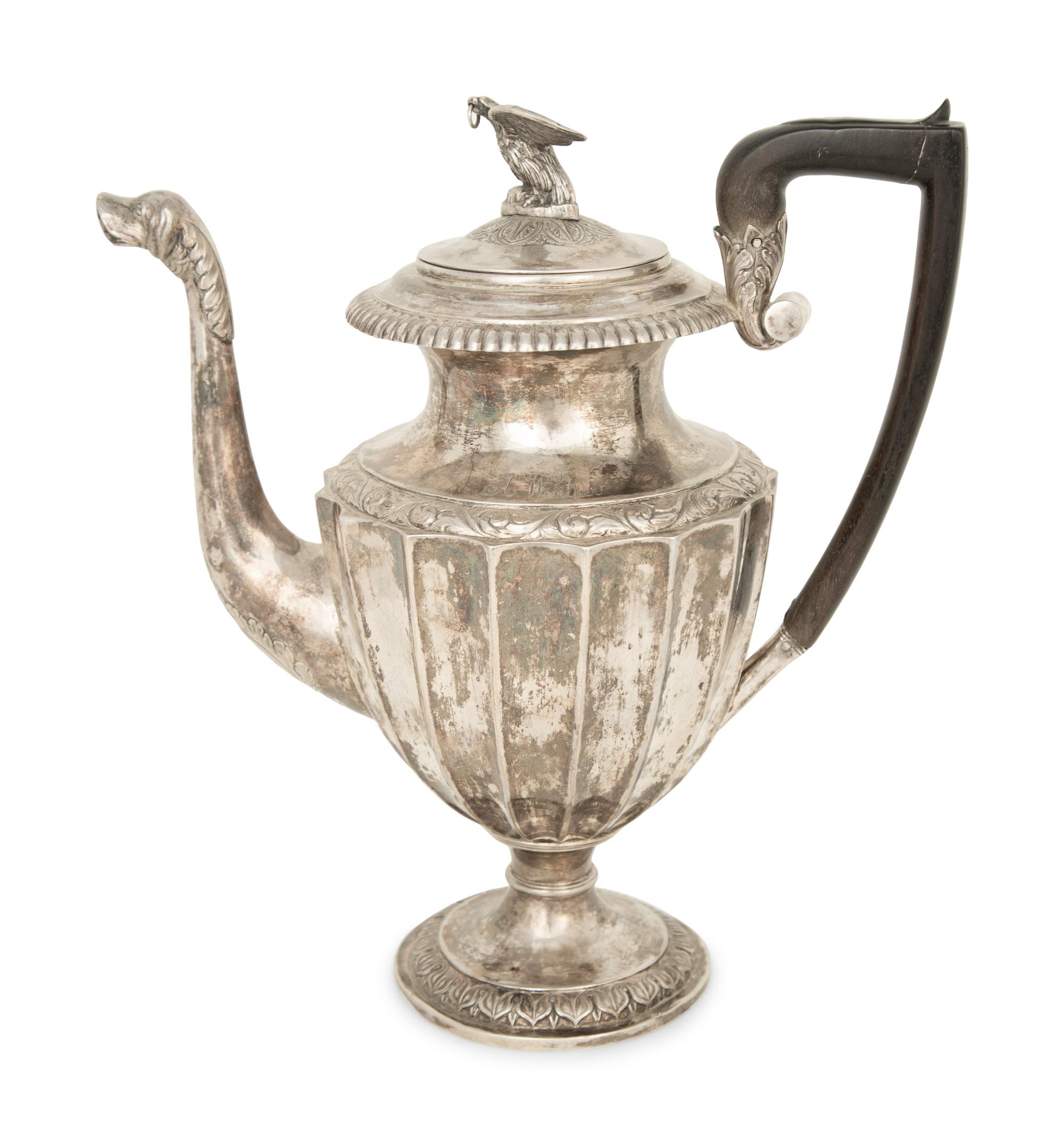 A Danish Silver Coffee Pot