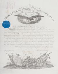 LINCOLN, ABRAHAM. Partially printed document signed. Dated April 4, 1863.