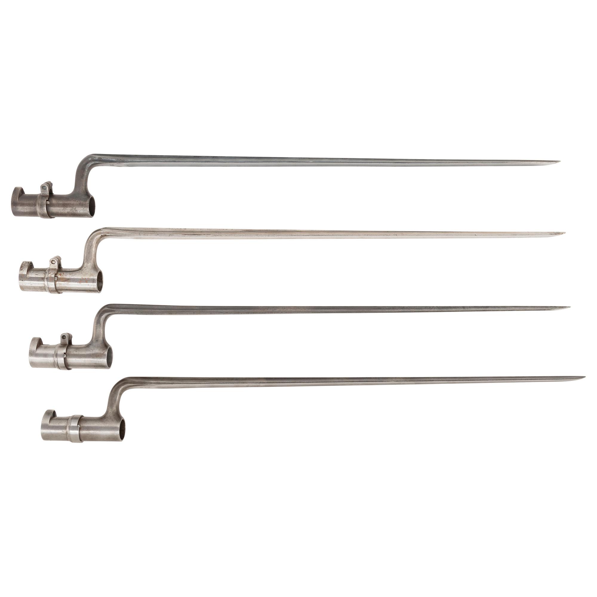 Lot of Four U.S. Socket Bayonets Including: M1855 and M1873