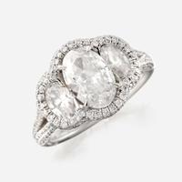 A diamond and platinum ring, JB Star